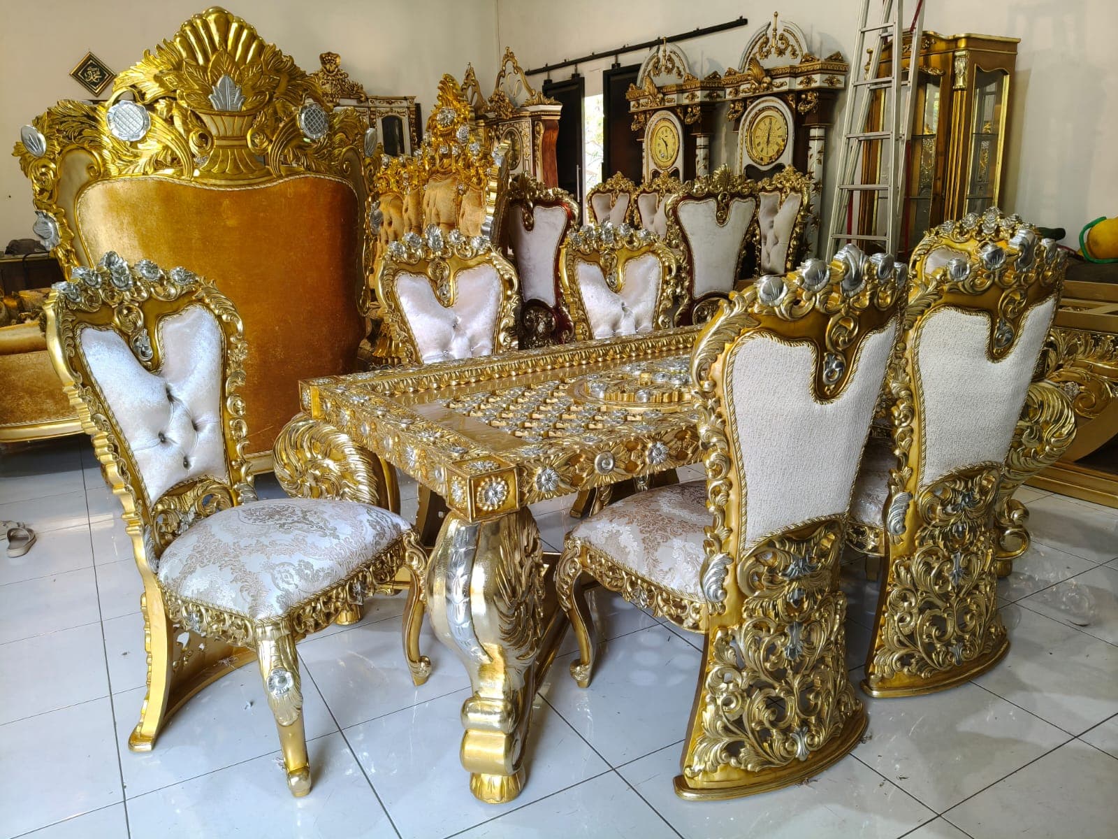 Custom solid wood furniture in modern living space